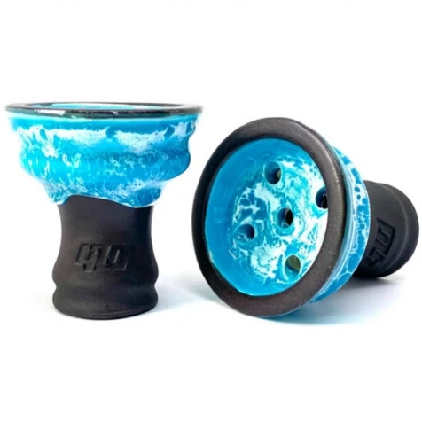 Чаша Глиняная 420(Четыре Двадцать) Bowls Uranum Ocean Hearth (Голубой С Белым)
