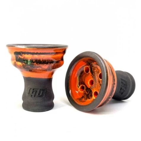 Чаша Глиняна 420(Чотири Двадцять) Bowls Uranum Volcano Baby (Помаранчевий З Чорним)