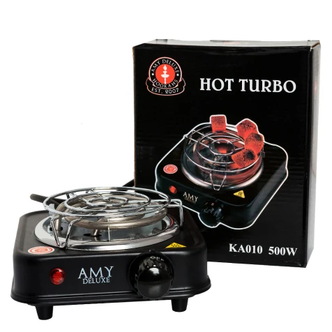 Электрическая Плитка Amy Deluxe KA010 Hot Turbo 500W Black (Черный)