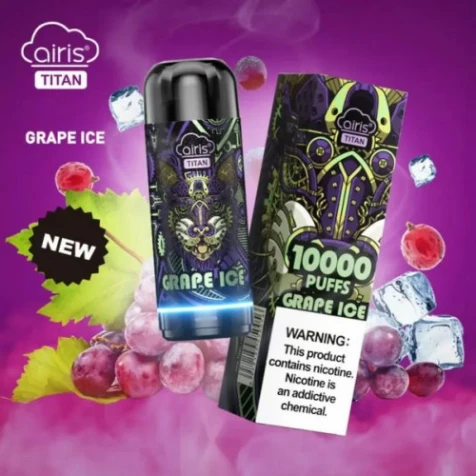 Одноразка Airis Titan Grape Ice (Виноград Лід) (10000 Затяжок)