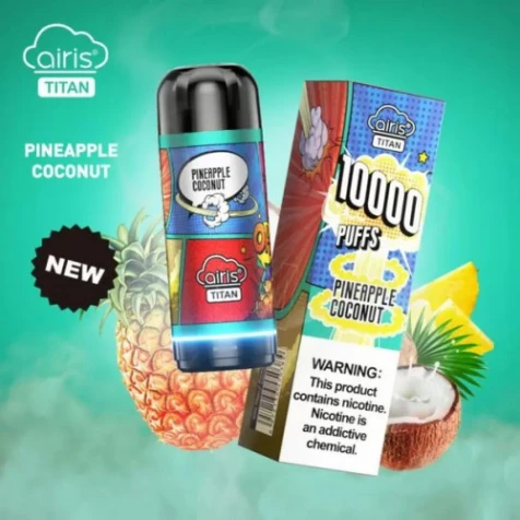 Одноразка Airis Titan Pineapple Coconut (Ананас Кокос) (10000 Затяжок)