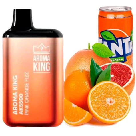 Одноразка Aroma King Pink Orange Fizz (Розовый Апельсин Физз) (5500 Затяжек)
