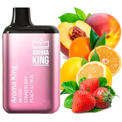 Одноразка Aroma King Strawberry Peach Citrus (Клубника Персик Цитрус) (5500 Затяжек)