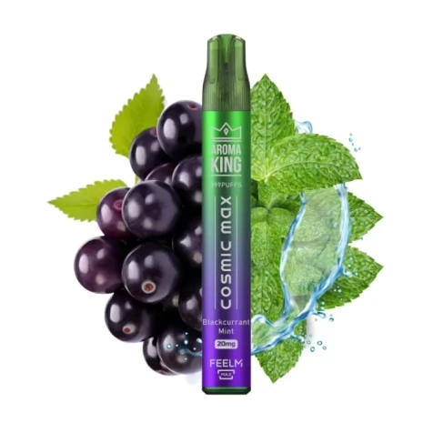 Одноразка Aroma King Cosmic Max Blackcurrant Mint (Чорна Смородина М'ята) (999 Затяжок)
