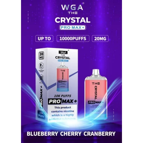 Одноразка Crystal Pro Max Blueberry Cherry Cranberry (Чорниця Вишня Журавлина) (10000 Затяжок)