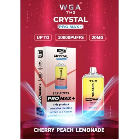 Одноразка Crystal Pro Max Cherry Peach Lemonade (Вишня Персик Лимонад) (10000 Затяжок)