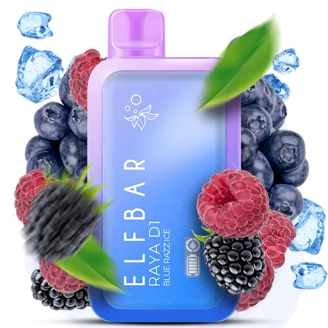 Одноразка Elf Bar RAYA D1 Blue Razz Ice (Блю Разз Лёд) (13000 Затяжек)