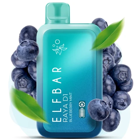 Одноразка Elf Bar RAYA D1 Blueberry Mint (Черника Мята) (13000 Затяжек)
