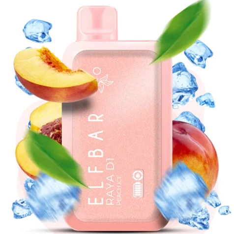 Одноразка Elf Bar RAYA D1 Peach Ice (Персик Лёд) (13000 Затяжек)