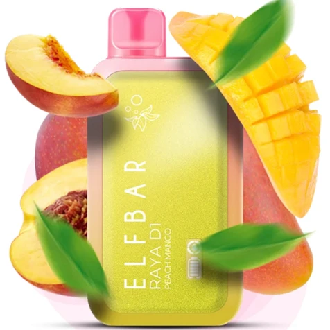 Одноразка Elf Bar RAYA D1 Peach Mango (Персик Манго) (13000 Затяжок)