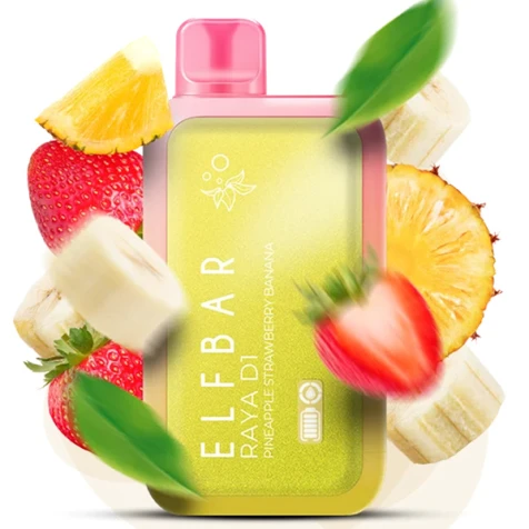 Одноразка Elf Bar RAYA D1 Pineapple Strawberry Banana (Ананас Полуниця Банан) (13000 Затяжок)