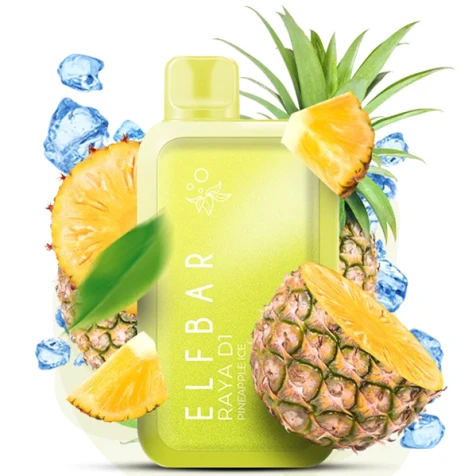 Одноразка Elf Bar RAYA D1 Pineapple Ice (Ананас Лід) (13000 Затяжок)