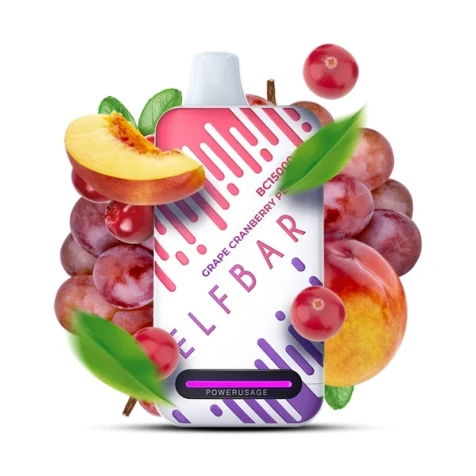Одноразка Elf Bar BC Grape Cranberry Peach (Виноград Клюква Персик) (15000 Затяжек)