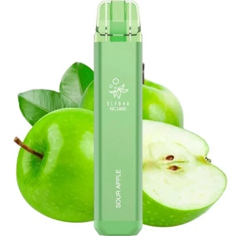 Одноразка Elf Bar NC Sour Apple (Кислое Яблоко) (1800 Затяжек)
