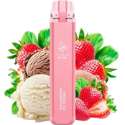 Одноразка Elf Bar NC Strawberry Ice Cream (Полуничне Морозиво) (1800 Затяжок)