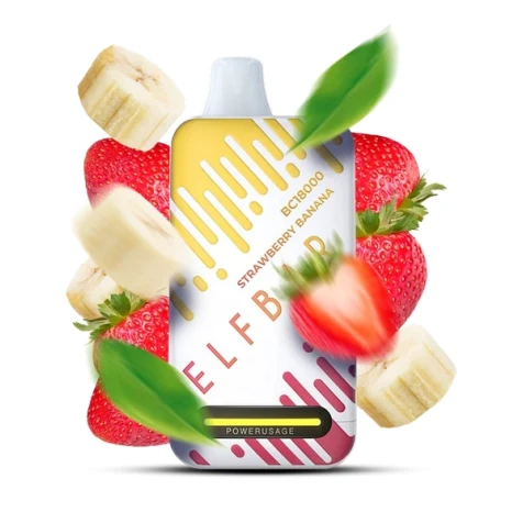 Одноразка Elf Bar BC Strawberry Banana (Клубника Банан) (18000 Затяжек)