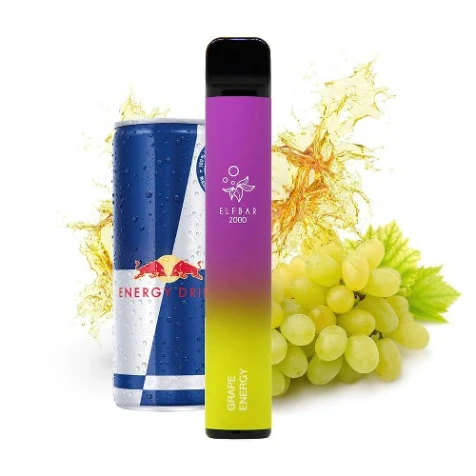 Одноразка Elf Bar Grape Energy (Виноградний Енергетик) (2000 Затяжок)