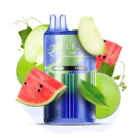 Одноразка Elf Bar BC Sour Apple Watermelon (Кисле Яблуко Кавун) (20000 Затяжок)