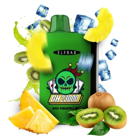 Одноразка Elf Bar GH Kiwi Pineapple Ice (Киви Ананас Лед) (23000 Затяжек)