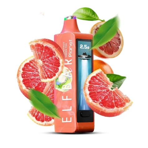 Одноразка Elf Bar Planet Grapefruit Green Tea (Грейпфрут Зелений Чай) (25000 Затяжок)