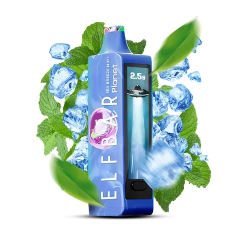 Одноразка Elf Bar Planet Sea Breeze Mint (Сіа Брізі М'ята) (25000 Затяжок)