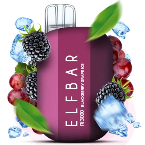 Одноразка Elf Bar Ri Blackberry Grape Ice (Ожина Виноград Лід) (3000 Затяжок)