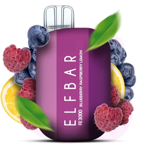 Одноразка Elf Bar Ri Blueberry Raspberry Lemon (Чорниця Малина Лимон) (3000 Затяжок)