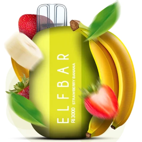 Одноразка Elf Bar Ri Strawberry Banana (Полуниця Банан) (3000 Затяжок)
