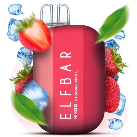 Одноразка Elf Bar Ri Strawberry Ice (Полуниця Лід) (3000 Затяжок)