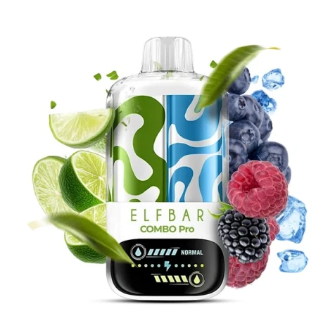 Одноразка Elf Bar Combo Pro Lime & Blue Razz (Лайм, Блу Раз) (30000 Затяжок)
