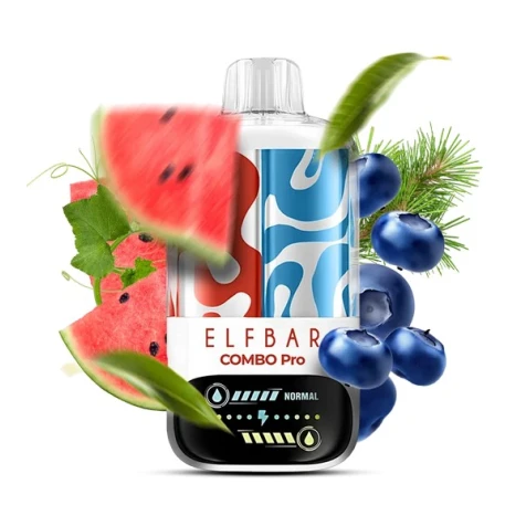 Одноразка Elf Bar Combo Pro Watermelon Ice & Blueberry (Кавун Лід, Чорниця) (30000 Затяжок)