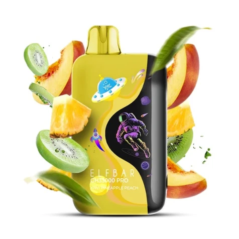Одноразка Elf Bar GH Pro Kiwi Pineapple Peach (Ківі Ананас Персик) (33000 Затяжок)
