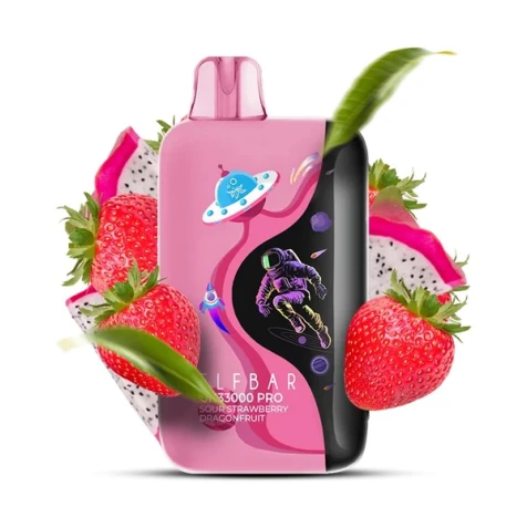 Одноразка Elf Bar GH Pro Sour Strawberry Dragonfruit (Кисла Полуниця Драгонфрут) (33000 Затяжок)