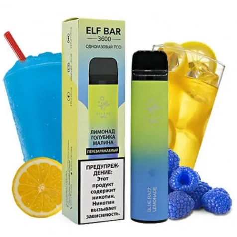 Одноразка Elf Bar Blue Razz Lemonade (Голубой Лимонад) (3600 Затяжек)