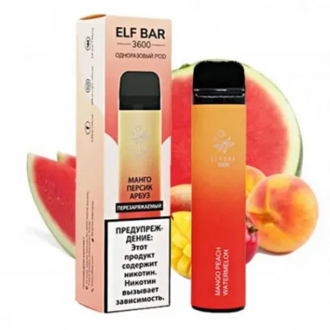 Одноразка Elf Bar Mango Peach Watermelon (Манго Персик Кавун) (3600 Затяжок)