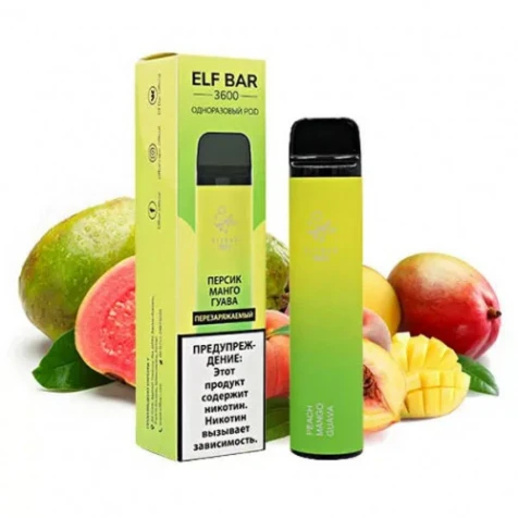 Одноразка Elf Bar Peach Mango Guava (Персик Манго Гуава) (3600 Затяжек)