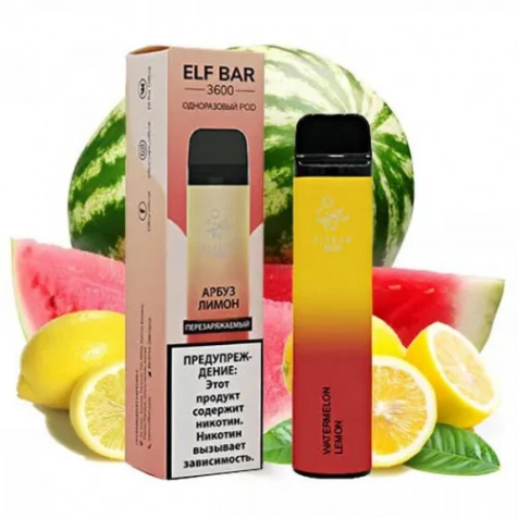 Одноразка Elf Bar Watermelon Lemon (Арбуз Лимон) (3600 Затяжек)
