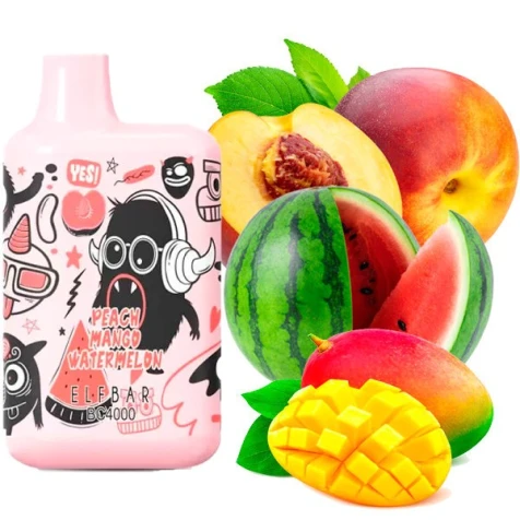 Одноразка Elf Bar BС Peach Mango Watermelon (Персик Манго Арбуз) (4000 затяжек) (Limited Edition)