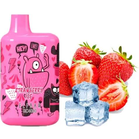 Одноразка Elf Bar BС Strawberry Ice (Клубника Лед) (4000 затяжек) (Limited Edition)