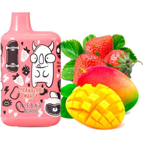 Одноразка Elf Bar BС Strawberry Mango (Клубника Манго) (4000 затяжек) (Limited Edition)