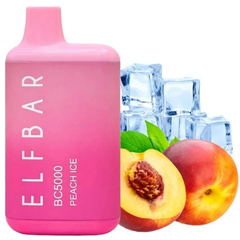 Одноразка Elf Bar BC Peach Ice (Персик Лід) (5000 Затяжок)