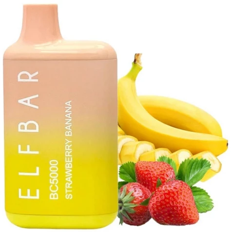 Одноразка Elf Bar BC Strawberry Banana (Полуниця Банан) (5000 Затяжок)