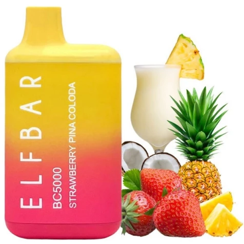 Одноразка Elf Bar BC Strawberry Pina Colada (Полуниця Піна Колада) (5000 Затяжок)