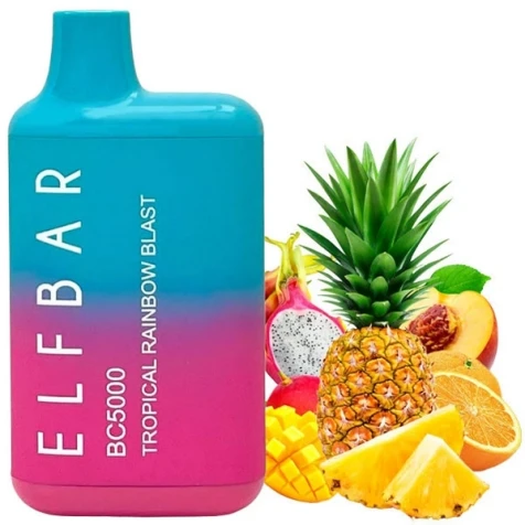 Одноразка Elf Bar BC Tropical Rainbow Blast (Тропікал Раїнбоу Бласт) (5000 Затяжок)