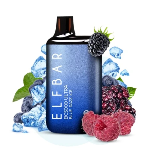 Одноразка Elf Bar Ultra Blue Razz Ice (Голубая Малина Лед) (5000 Затяжек)
