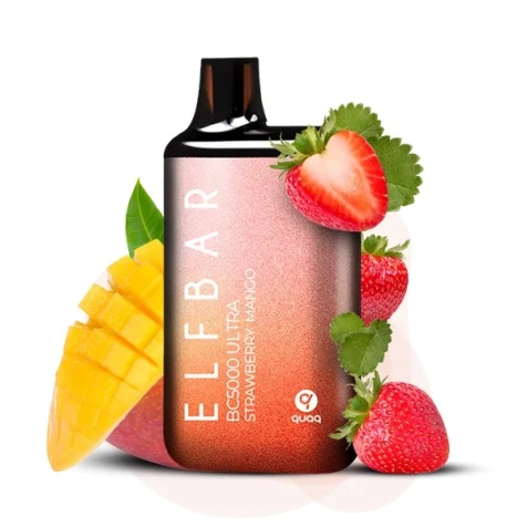 Одноразка Elf Bar Ultra Strawberry Mango (Полуниця Манго) (5000 Затяжок)