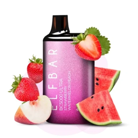 Одноразка Elf Bar Ultra Strawberry Watermelon Peach (Клубника Арбуз Персик) (5000 Затяжек)
