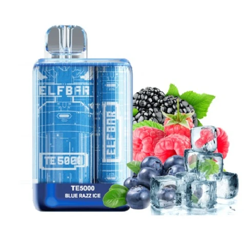 Одноразка Elf Bar TE Blue Razz Ice (Лохина Малина Лід) (5000 Затяжок)