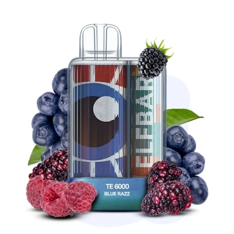 Одноразка Elf Bar TE Blue Razz Ice (Голубая Малина Лёд) (6000 Затяжек)