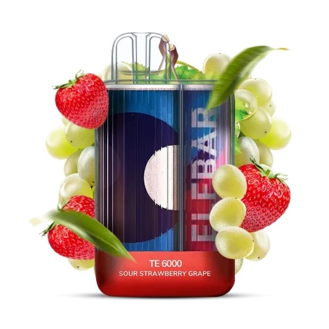 Одноразка Elf Bar TE Sour Strawberry Grape (Кислая Клубника Виноград) (6000 Затяжек)